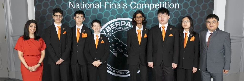A photo of my team and I at the CyberPatriot national finals competition
